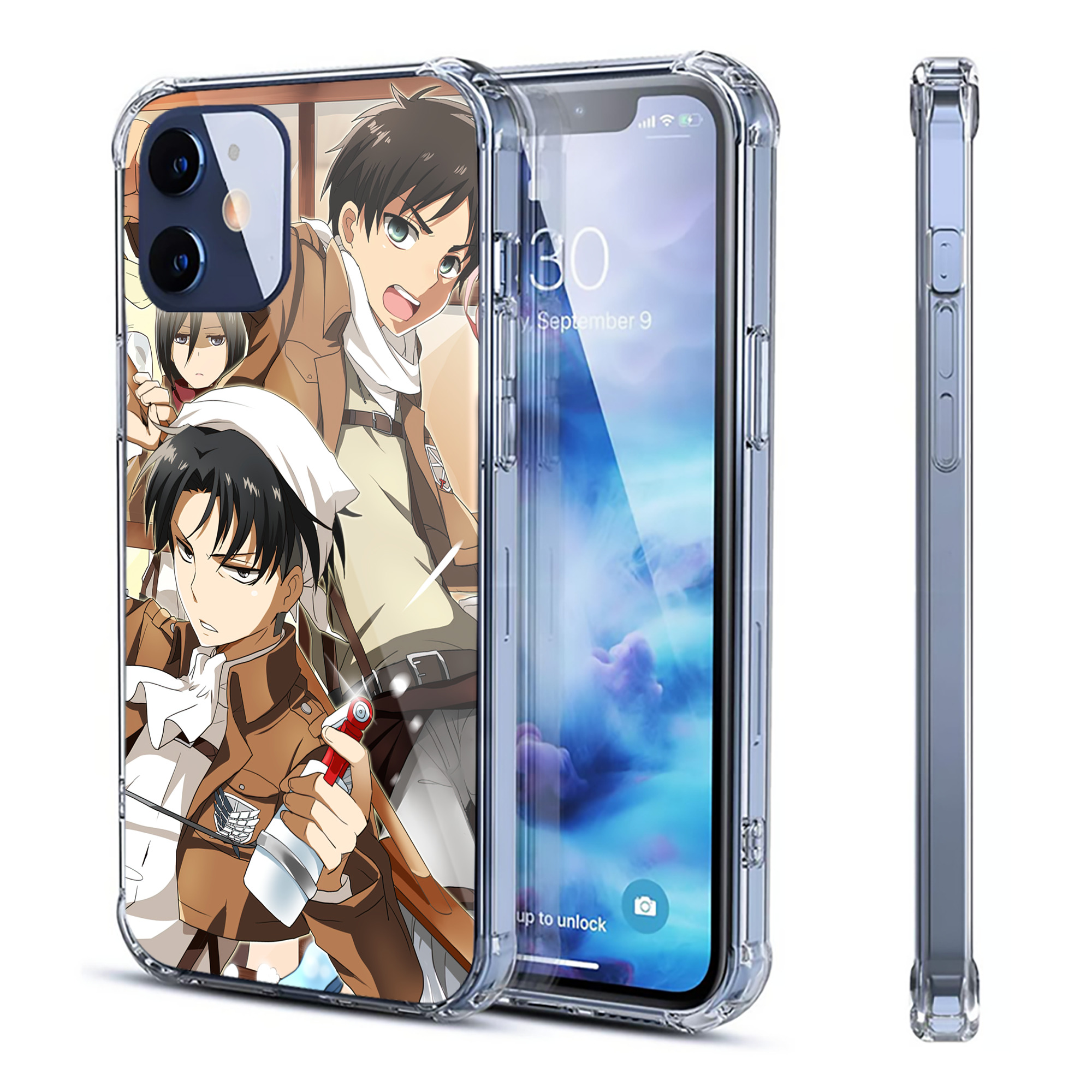 （画像用） 進撃の巨人 Attack on Titan 【iPhone 12シリーズ対応】透明スマホケース（クリアソフトケース）